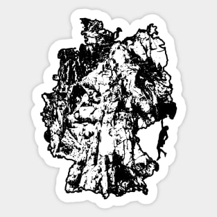 Rock Climbing Germany Rock Climber Map Sticker